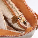 CELINE Macadam Hand Bag PVC Leather White Auth BA14782-25