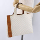 CELINE Macadam Hand Bag PVC Leather White Auth BA14782-28