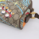 GUCCI GG Supreme Disney Donald Shoulder Bag PVC Beige 648124 Auth BA14784SAM-12