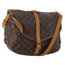 LOUIS VUITTON Monogram Saumur 35 Shoulder Bag M42254 LV Auth BA14790-1