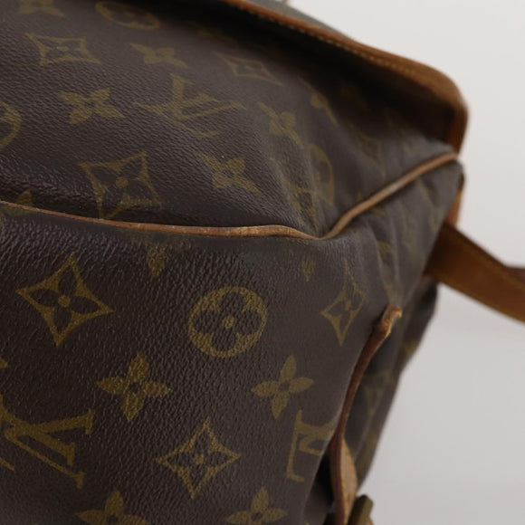 LOUIS VUITTON Monogram Saumur 35 Shoulder Bag M42254 LV Auth BA14790