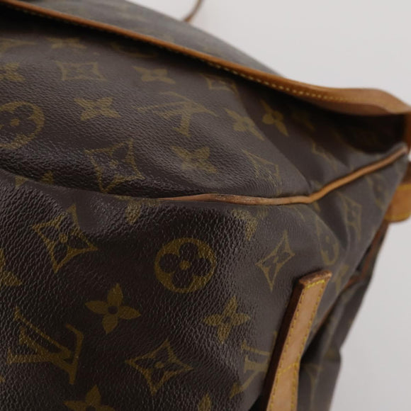 LOUIS VUITTON Monogram Saumur 35 Shoulder Bag M42254 LV Auth BA14790