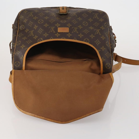LOUIS VUITTON Monogram Saumur 35 Shoulder Bag M42254 LV Auth BA14790
