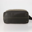 Salvatore Ferragamo Boston Bag Canvas 2way Khaki Gold Tone Auth BA14791-12