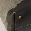 Salvatore Ferragamo Boston Bag Canvas 2way Khaki Gold Tone Auth BA14791-14