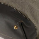 Salvatore Ferragamo Boston Bag Canvas 2way Khaki Gold Tone Auth BA14791-15