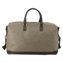 Salvatore Ferragamo Boston Bag Canvas 2way Khaki Gold Tone Auth BA14791-3