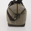 Salvatore Ferragamo Boston Bag Canvas 2way Khaki Gold Tone Auth BA14791-4