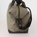 Salvatore Ferragamo Boston Bag Canvas 2way Khaki Gold Tone Auth BA14791-5