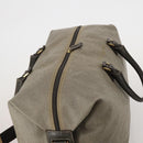 Salvatore Ferragamo Boston Bag Canvas 2way Khaki Gold Tone Auth BA14791-6