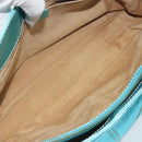 CELINE Boogie Bag Hand Bag Leather Blue Gold Tone Auth BA14792V-11