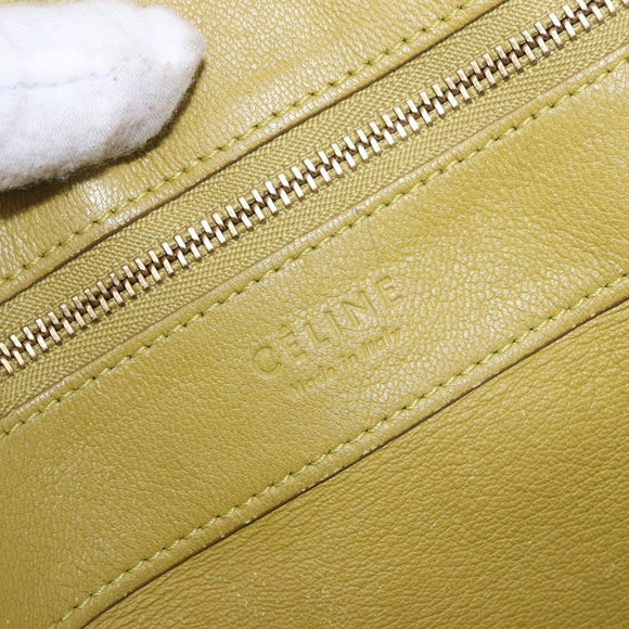 CELINE Horizontal Cabas Tote Bag Leather Khaki Navy Auth BA14793