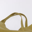 CELINE Horizontal Cabas Tote Bag Leather Khaki Navy Auth BA14793-9