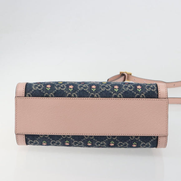 GUCCI GG Marmont Ofidia Hand Bag Denim 2way Blue 547551 Auth BA14795M