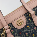 GUCCI GG Marmont Ofidia Hand Bag Denim 2way Blue 547551 Auth BA14795M-17
