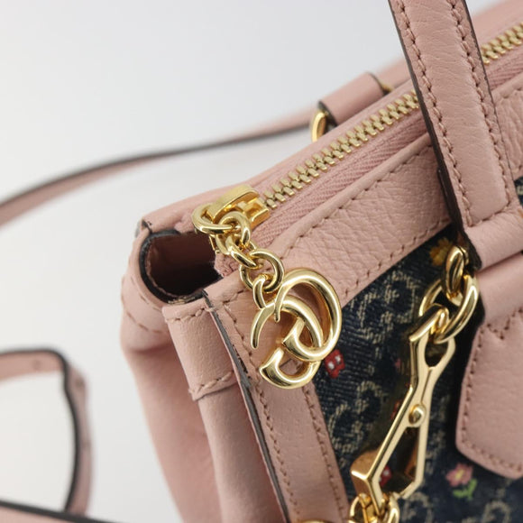 GUCCI GG Marmont Ofidia Hand Bag Denim 2way Blue 547551 Auth BA14795M