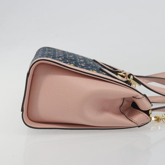 GUCCI GG Marmont Ofidia Hand Bag Denim 2way Blue 547551 Auth BA14795M