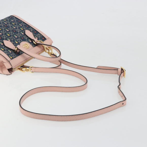 GUCCI GG Marmont Ofidia Hand Bag Denim 2way Blue 547551 Auth BA14795M
