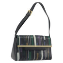 GIVENCHY Shoulder Bag Leather Black Gold Tone Auth BA14796A-1