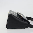 GIVENCHY Shoulder Bag Leather Black Gold Tone Auth BA14796A-4