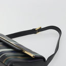 GIVENCHY Shoulder Bag Leather Black Gold Tone Auth BA14796A-8