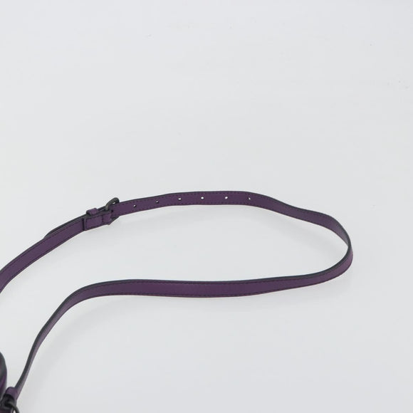 BOTTEGA VENETA INTRECCIATO Hand Bag Leather 2way Purple Gold Tone Auth BA14797V