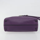 BOTTEGA VENETA INTRECCIATO Hand Bag Leather 2way Purple Gold Tone Auth BA14797V-5