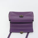 BOTTEGA VENETA INTRECCIATO Hand Bag Leather 2way Purple Gold Tone Auth BA14797V-21
