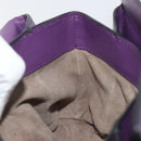 BOTTEGA VENETA INTRECCIATO Hand Bag Leather 2way Purple Gold Tone Auth BA14797V-23