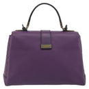 BOTTEGA VENETA INTRECCIATO Hand Bag Leather 2way Purple Gold Tone Auth BA14797V-2
