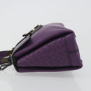 BOTTEGA VENETA INTRECCIATO Hand Bag Leather 2way Purple Gold Tone Auth BA14797V-4