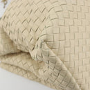 BOTTEGA VENETA INTRECCIATO Tote Bag Leather Ivory Gold Tone 171265 Auth BA14798V-14