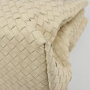 BOTTEGA VENETA INTRECCIATO Tote Bag Leather Ivory Gold Tone 171265 Auth BA14798V-15