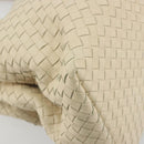 BOTTEGA VENETA INTRECCIATO Tote Bag Leather Ivory Gold Tone 171265 Auth BA14798V-16