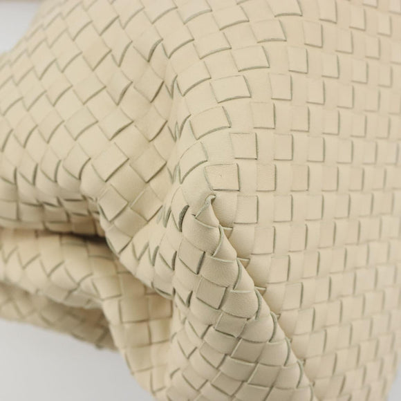 BOTTEGA VENETA INTRECCIATO Tote Bag Leather Ivory Gold Tone 171265 Auth BA14798V