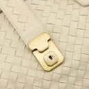 BOTTEGA VENETA INTRECCIATO Tote Bag Leather Ivory Gold Tone 171265 Auth BA14798V-17