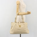 BOTTEGA VENETA INTRECCIATO Tote Bag Leather Ivory Gold Tone 171265 Auth BA14798V-24