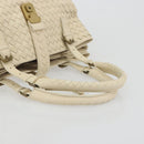 BOTTEGA VENETA INTRECCIATO Tote Bag Leather Ivory Gold Tone 171265 Auth BA14798V-7