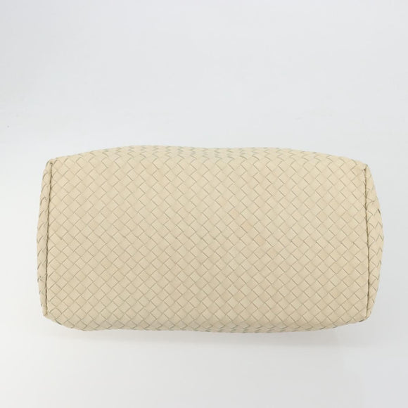 BOTTEGA VENETA INTRECCIATO Tote Bag Leather Ivory Gold Tone 171265 Auth BA14798V