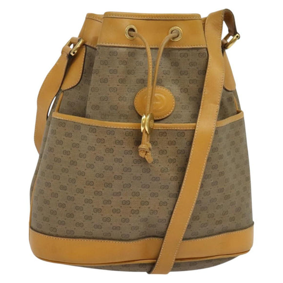 GUCCI GG Supreme Shoulder Bag PVC Beige Gold 001 116 0937 Auth BA1480