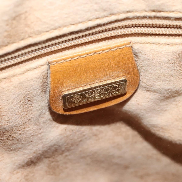 GUCCI GG Supreme Shoulder Bag PVC Beige Gold 001 116 0937 Auth BA1480