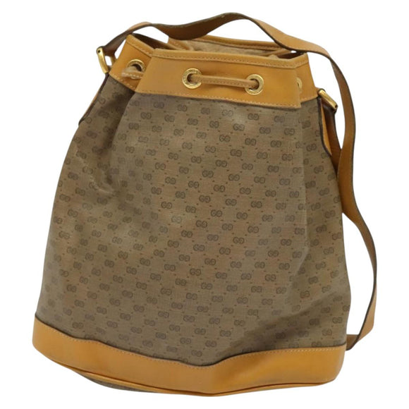 GUCCI GG Supreme Shoulder Bag PVC Beige Gold 001 116 0937 Auth BA1480