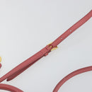 PRADA Hand Bag Saffiano 2way Pink Gold Tone Auth BA14801M-11