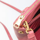 PRADA Hand Bag Saffiano 2way Pink Gold Tone Auth BA14801M-26