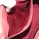PRADA Hand Bag Saffiano 2way Pink Gold Tone Auth BA14801M-28