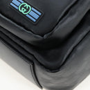 GUCCI GG Crystal Shoulder Bag PVC Leather Black Silver 782764 Auth BA14802V-16