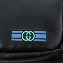 GUCCI GG Crystal Shoulder Bag PVC Leather Black Silver 782764 Auth BA14802V-19