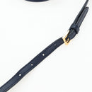 PRADA Vitterodino Hand Bag Leather 2way Navy Gold Tone Auth BA14804V-9