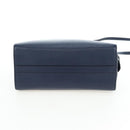PRADA Vitterodino Hand Bag Leather 2way Navy Gold Tone Auth BA14804V-5