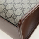 GUCCI GG Supreme Tote Bag PVC Leather 2way Beige Gold Tone 659983 Auth BA14805V-16